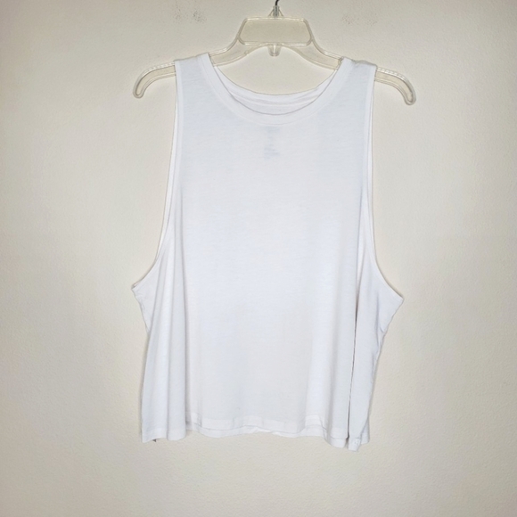 Girlfriend Collective White High Neck Cupro Tank Top - Picture 4 of 7